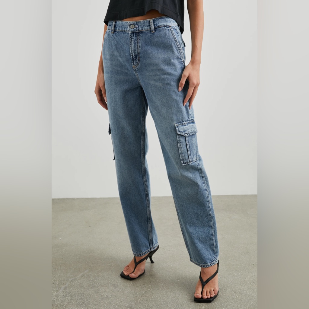 Rails Light Blue Cargo Jeans For Women Mint Condition Nwot. Size 28